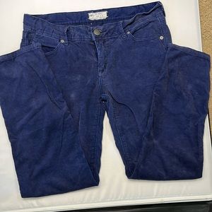 $16SALE Free People Women's Jeans Size 26 blue Corduroy cotton Spandex Hand Wash